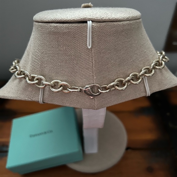 Vintage Tiffany & Co blank heart tag 15.5 chain necklace hard to find - Picture 2 of 10